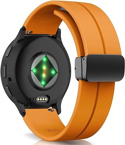 通販高評価GARMIN vivoactive4 オレンジ色のベルト付き 時計