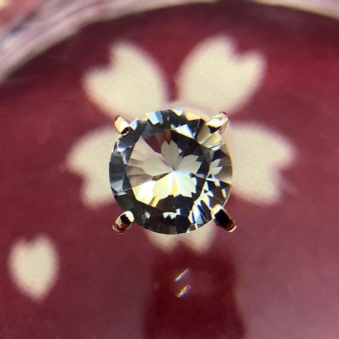 さくらインカット ピアス 水晶/桜インカット/桜 ピアス メンズ