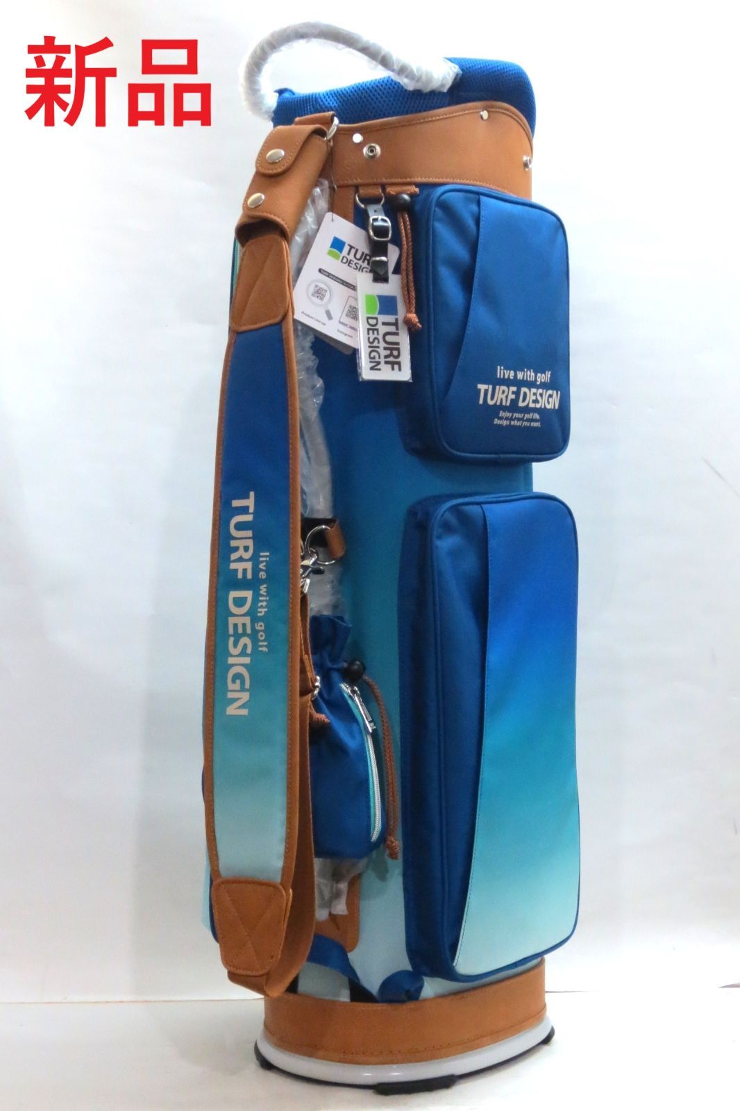 TURF DESIGN キャディバッグ 青/グラデーション