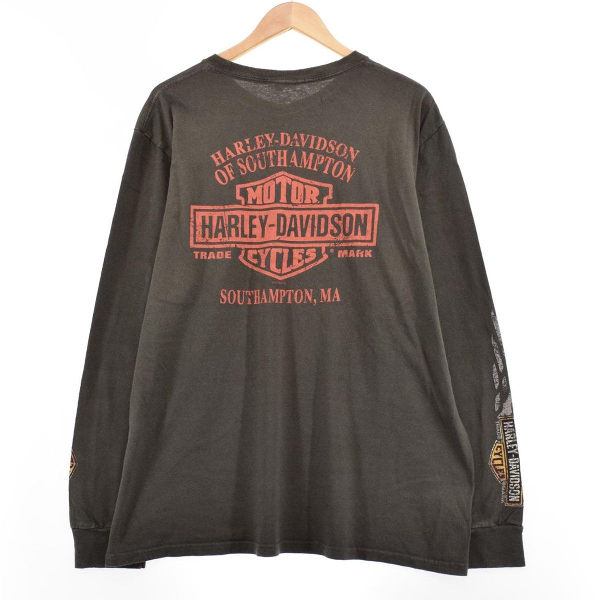 古着 ハーレーダビッドソン Harley-Davidson 両面プリント 袖
