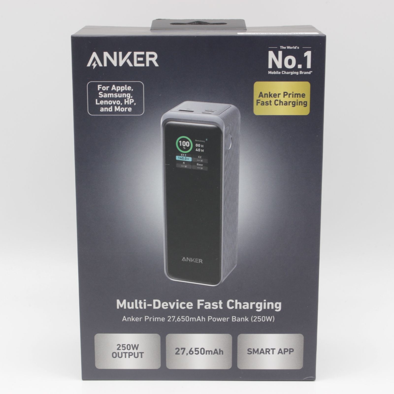 新品未開封】Anker Prime Power Bank A1340011 ブラック 27650mAh  