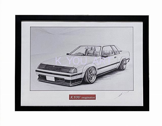 TOYOTA AA63セリカGT-R ブラックマスク 【鉛筆画】名車 旧車 TOYOTA AA63セリカGT-R ブラックマスク 【鉛筆画】名車 旧車