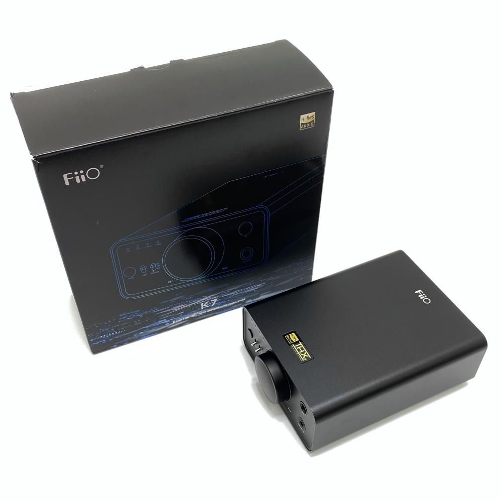 中古】【開封】FiiO K7 ヘッドホンアンプ ブラック ハイレゾ対応 DAC 
