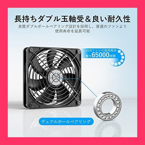 ELUTENG USBファン 12cm 冷却ファン 強力 冷却扇風機 静音 長持 メルカリ