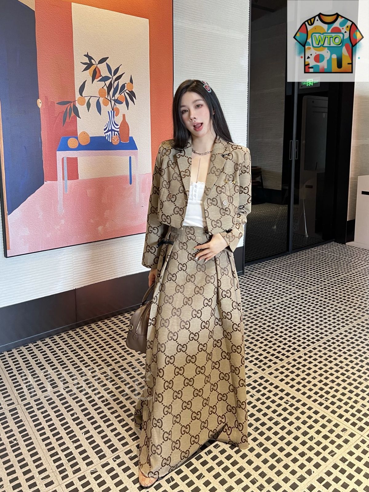 今日 Gucci 25 新款 クラフトワークシリーズ ダブル G 満載ジャカードアイテム GULLKHAN_COM