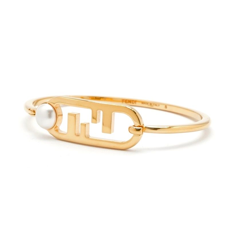 FENDI フェンディー　ブレスレット　バングル　ゴールド　正規品 フェンディ ゴールドブレスレット バングル FENDI