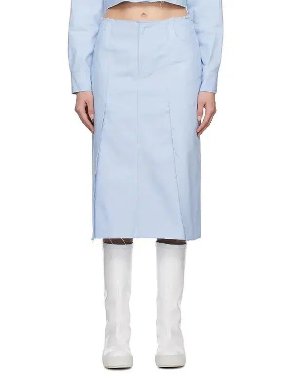 RAF SIMONS(ラフシモンズ) 23SS パネル デニム ミディ スカート