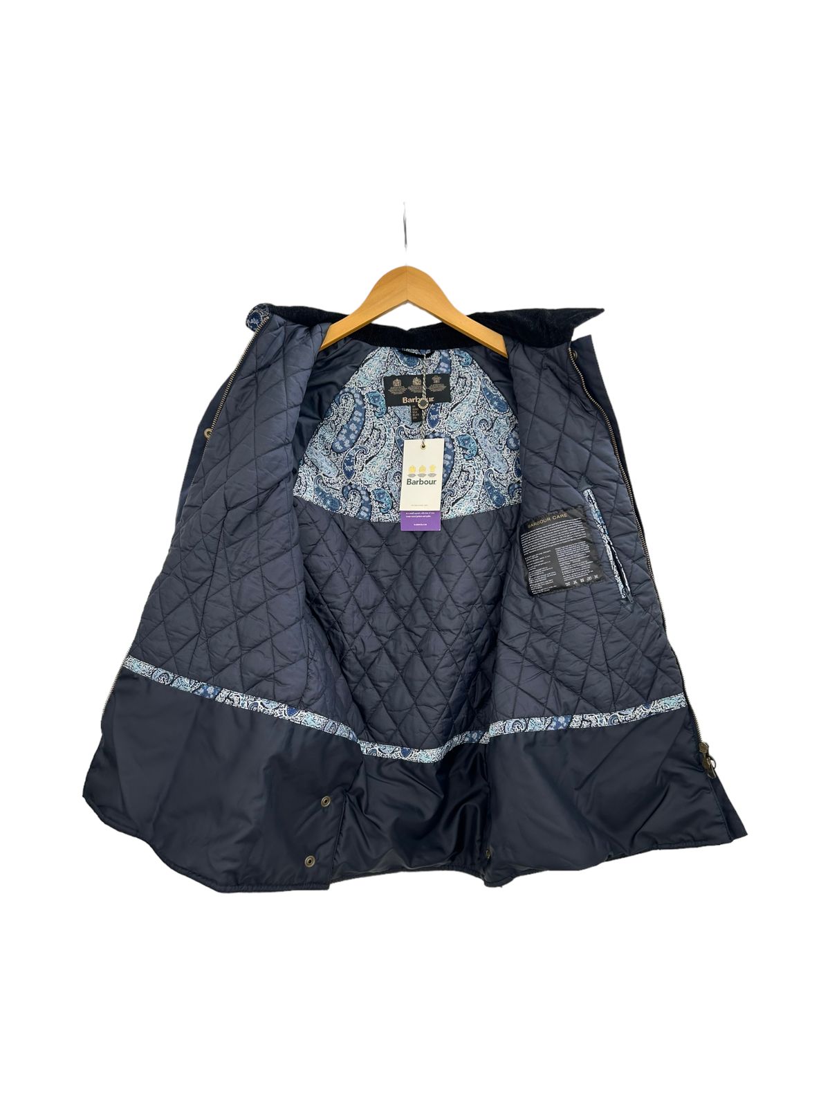 Barbour (バブアー) ABBEY WAX JACKET オイルドジャケット 裏 