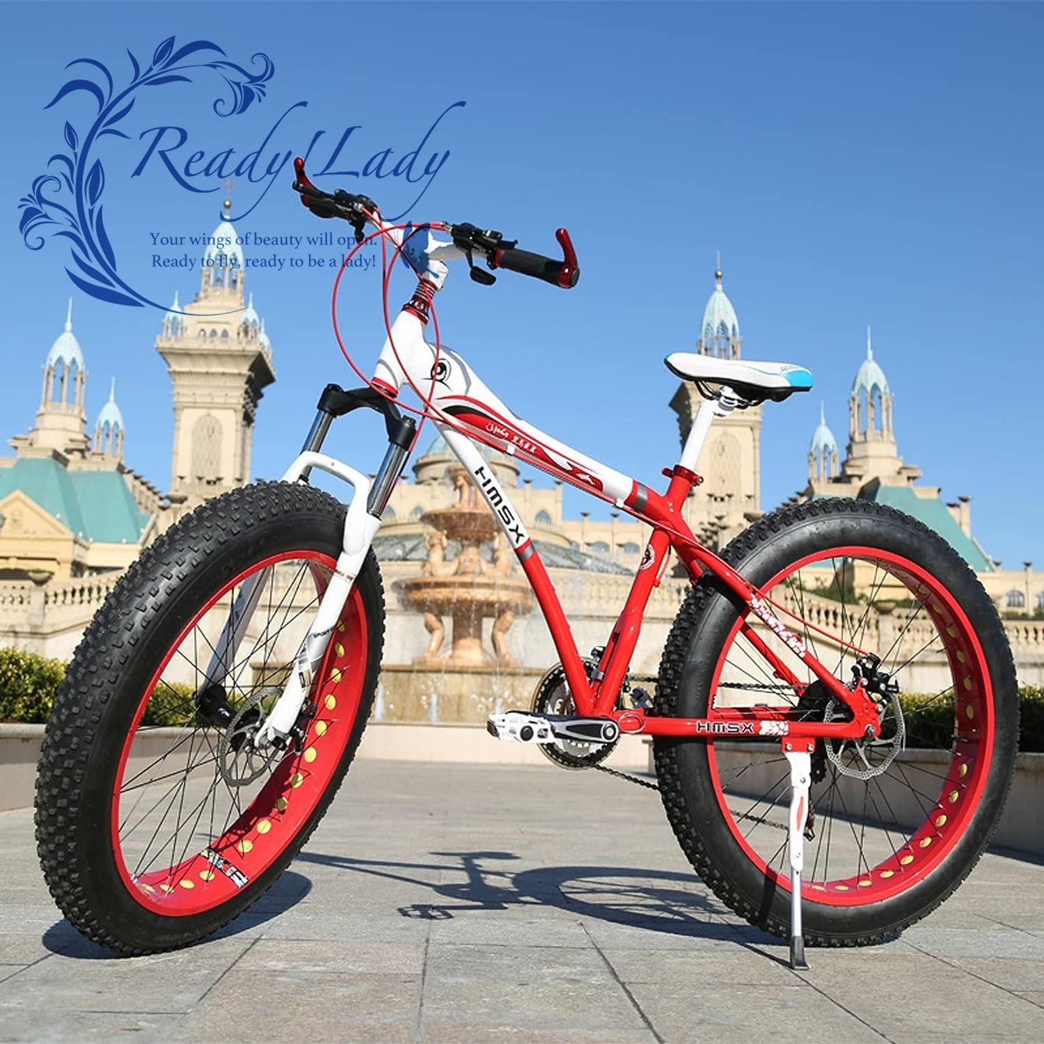 ビーチスノーファットバイク大人26インチマウンテンクロスカントリー高炭素鋼超ワイドタイヤスポーツバイク21-30スピード低速レース学生バイク (Size : 27-spee | 26インチの大人のマウンテンバイク4.0ファットタイヤビーチ