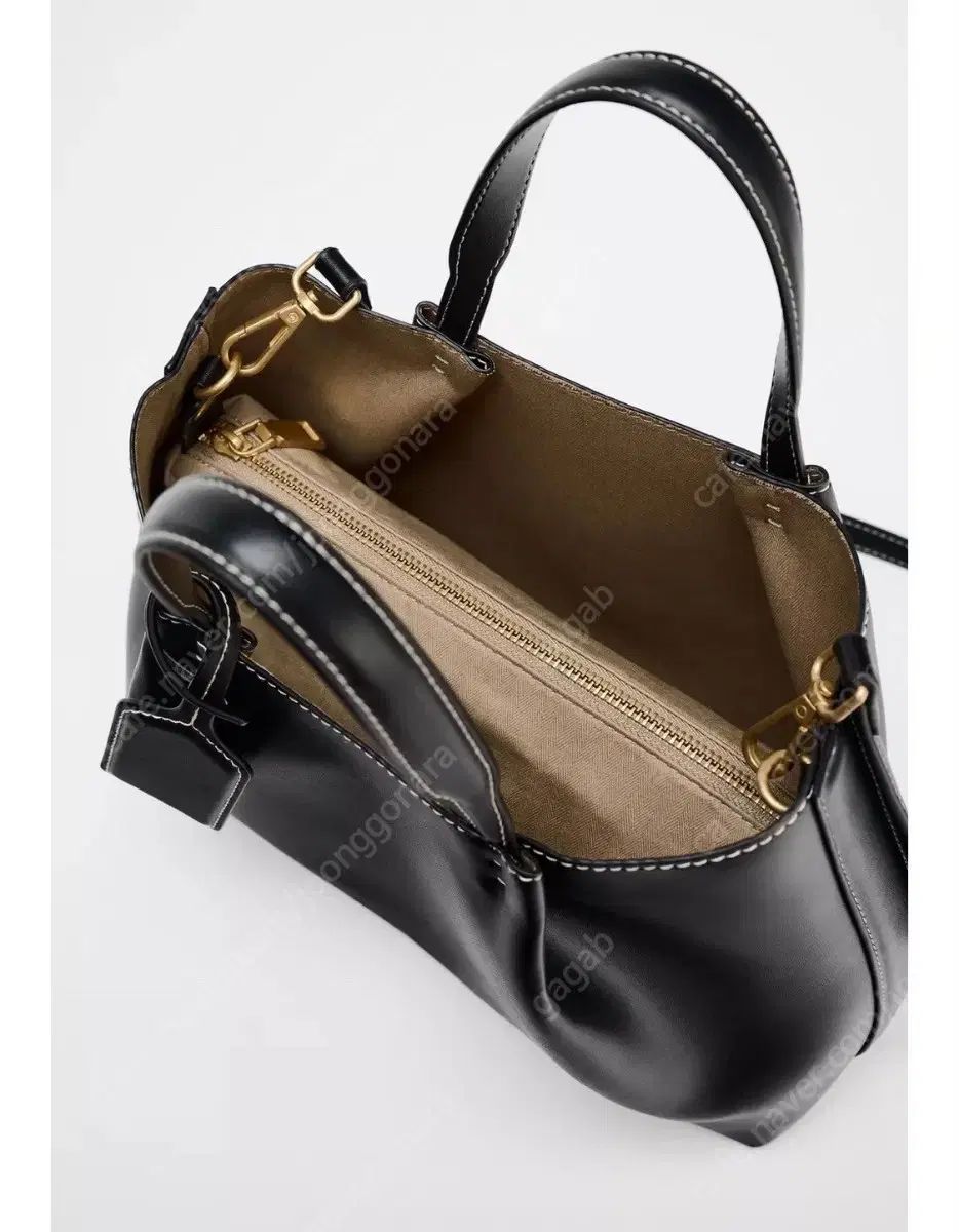 ★ZARAザラシティートートショルダーバッグ 1 落ち着いて (新製品なし) ZARA(ザラ) トップステッチ シティ