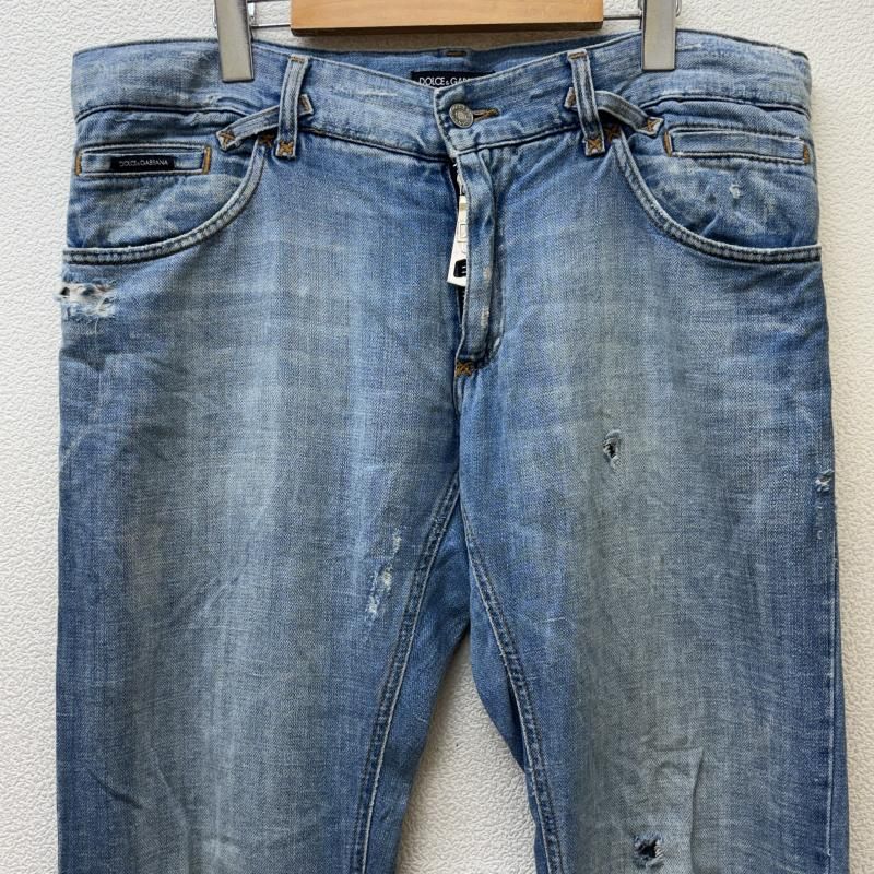 DOLCE-GABBANA ドルチェアンドガッバーナ パンツ デニム ジーンズ G3ICCD G8444 16CLASSIC 16クラシック スタッズ デニム ストレート パンツ