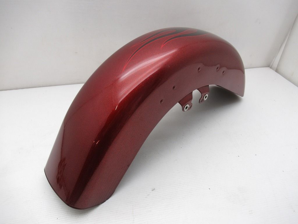 ハーレー 純正 FLHTK フロント フェンダー 赤|黒フレイム 58900182ECN 一部塗装割れ