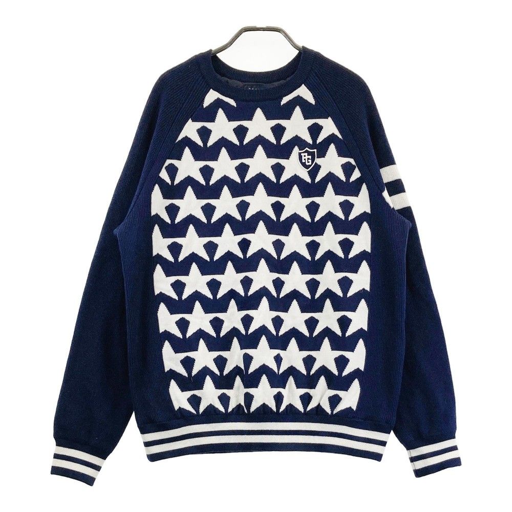 サイズ：6 PEARLY GATES パーリーゲイツ 裏地付きニットセーター 星柄