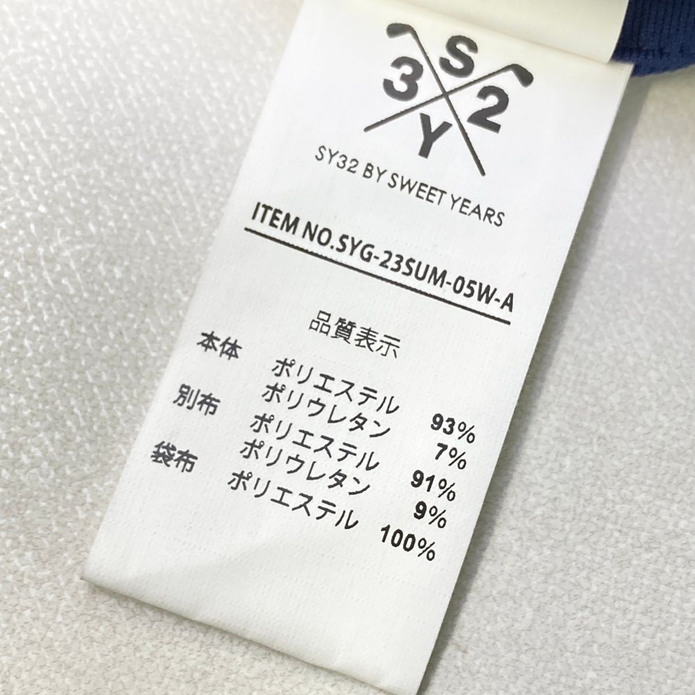 サイズ：S SY32 BY SWEET YEARS GOLF エスワイサーティトゥ 2023