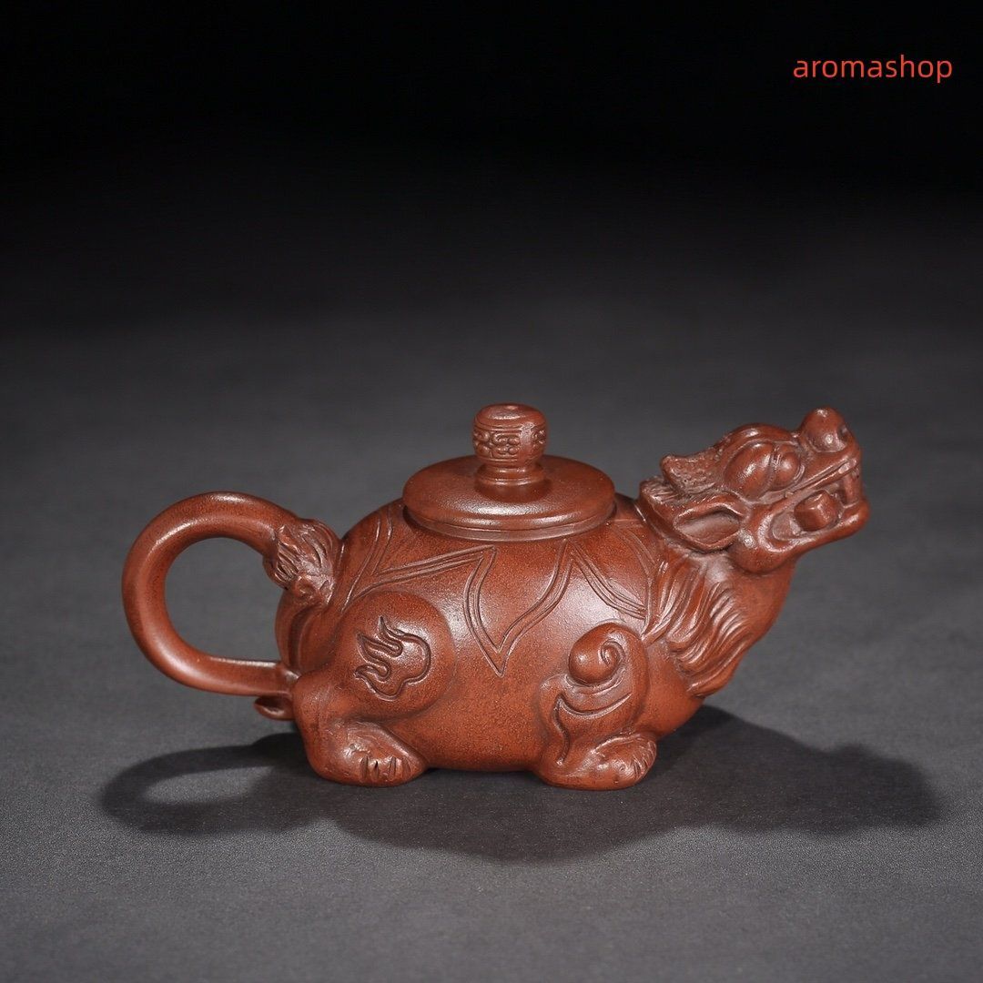 紫砂茶壷 中国宜興製 竜亀壺