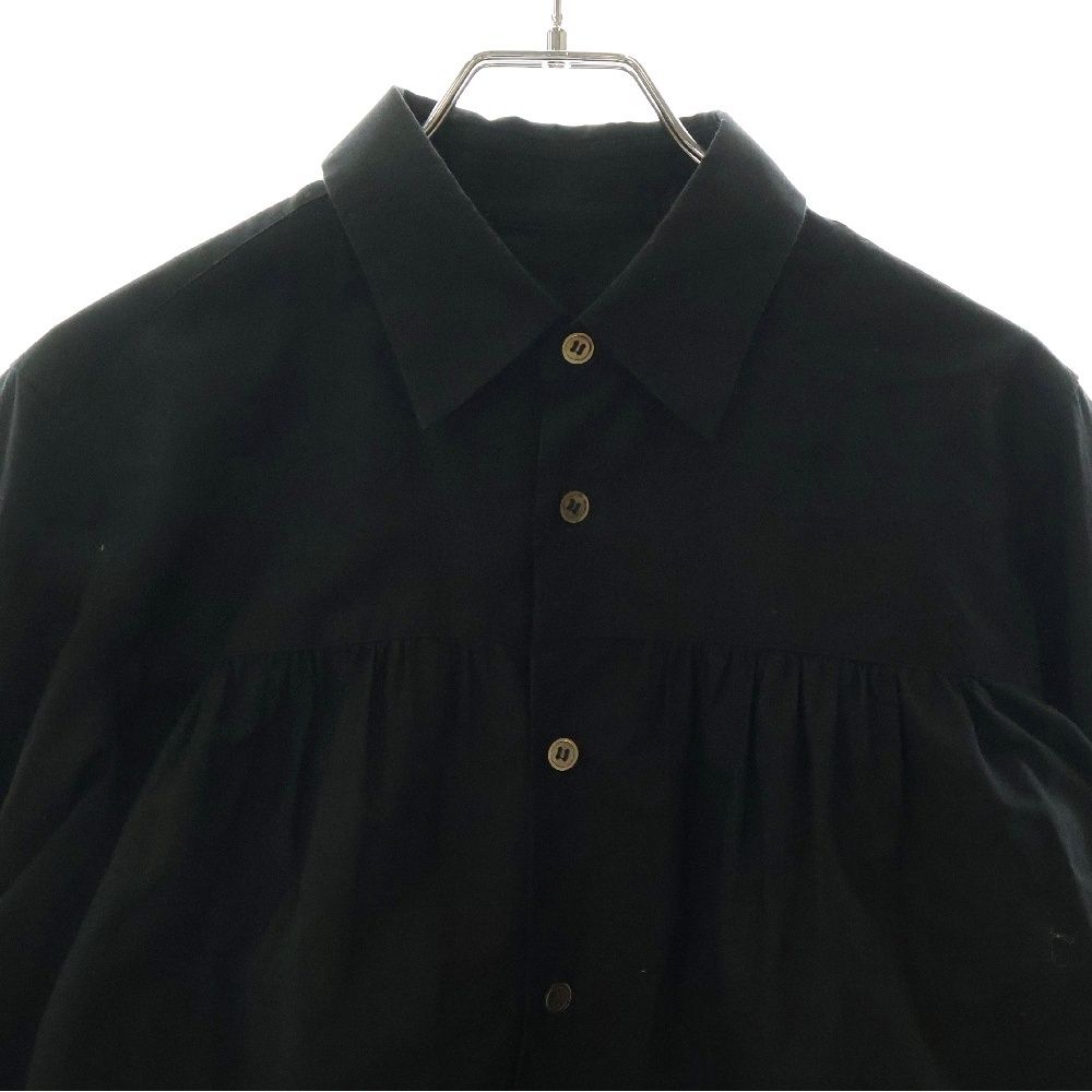 トリコ コム デ ギャルソン 16AW AD2016 クレイジーパターン ギャザーデザイン コットン長袖シャツ ブラウス ブラック レディース TR-B007 tricot COMME des GARCONS (トリコ コム デ ギャルソン) 16AW