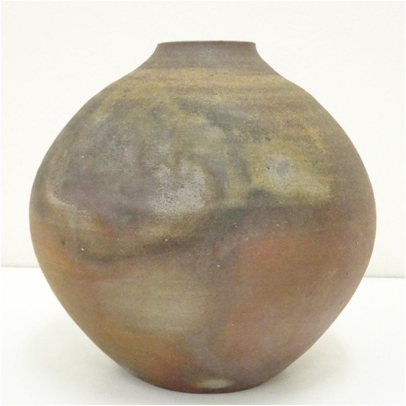 備前焼 伊勢崎淳 壺 備前焼 人間国宝 伊勢崎 淳 花器 花瓶 壺 人間国宝