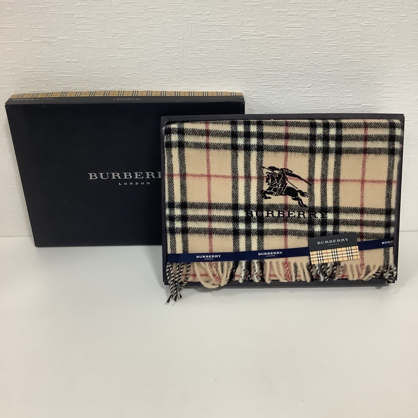 BURBERRY バーバリー ひざ掛け ブランケット ウール - リサイクル