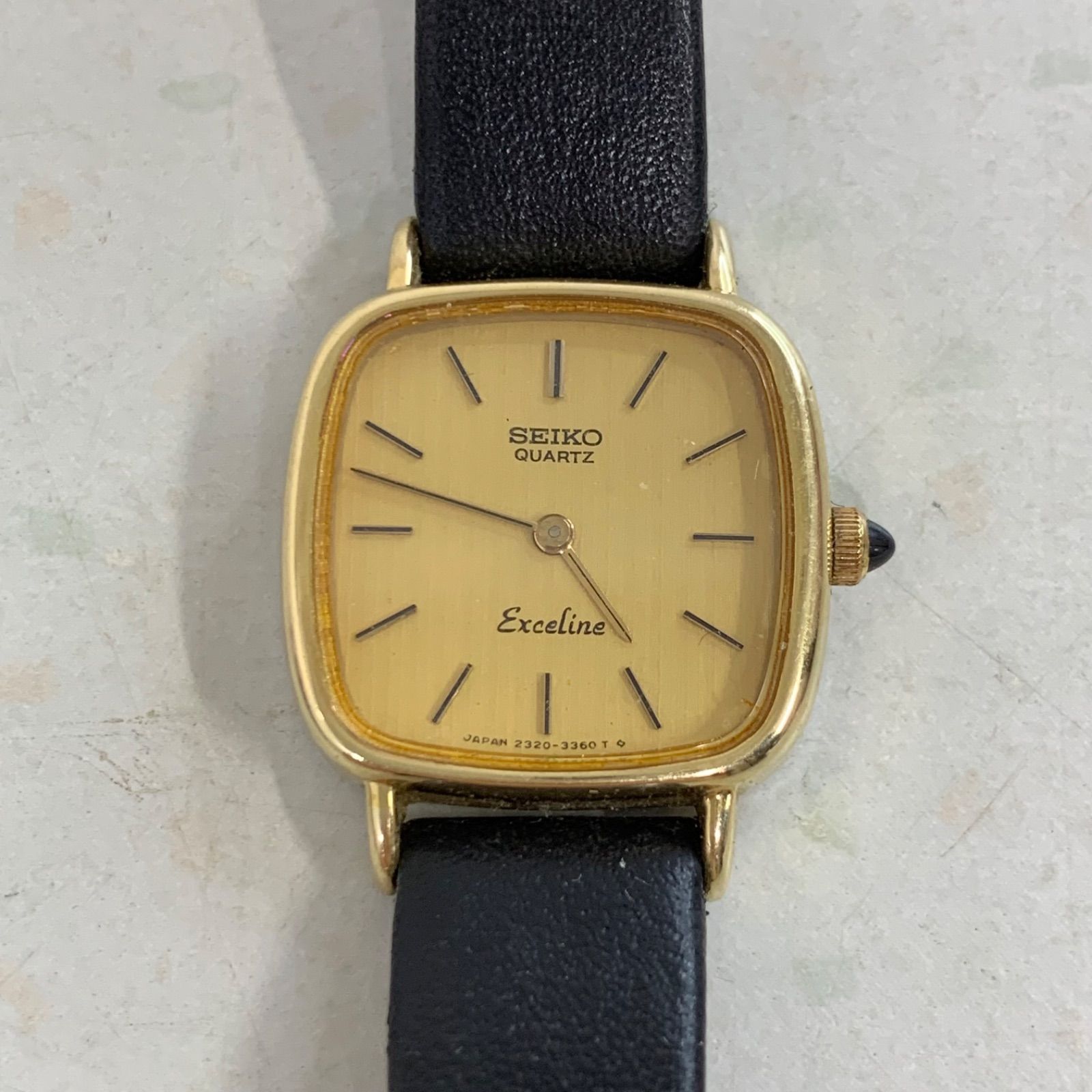 SEIKO EXCELINE ゴールド腕時計 希少 1986年製ヴィンテージ/稼働]SEIKO セイコー Exceline エク