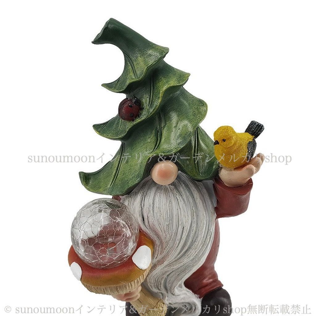 雑貨 置物 ノーム お洒落 かわいい ガーデン オーナメント ガーデニング おしゃれ インテリア ガーデン雑貨 ソーラー ドワーフ ガーデンインテリア 8-14 樹脂 ガーデンライト 庭の装飾