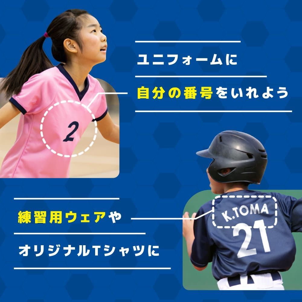 約4cmフロッキーシート【 背番号 文字パーツ4文字 】 背番号