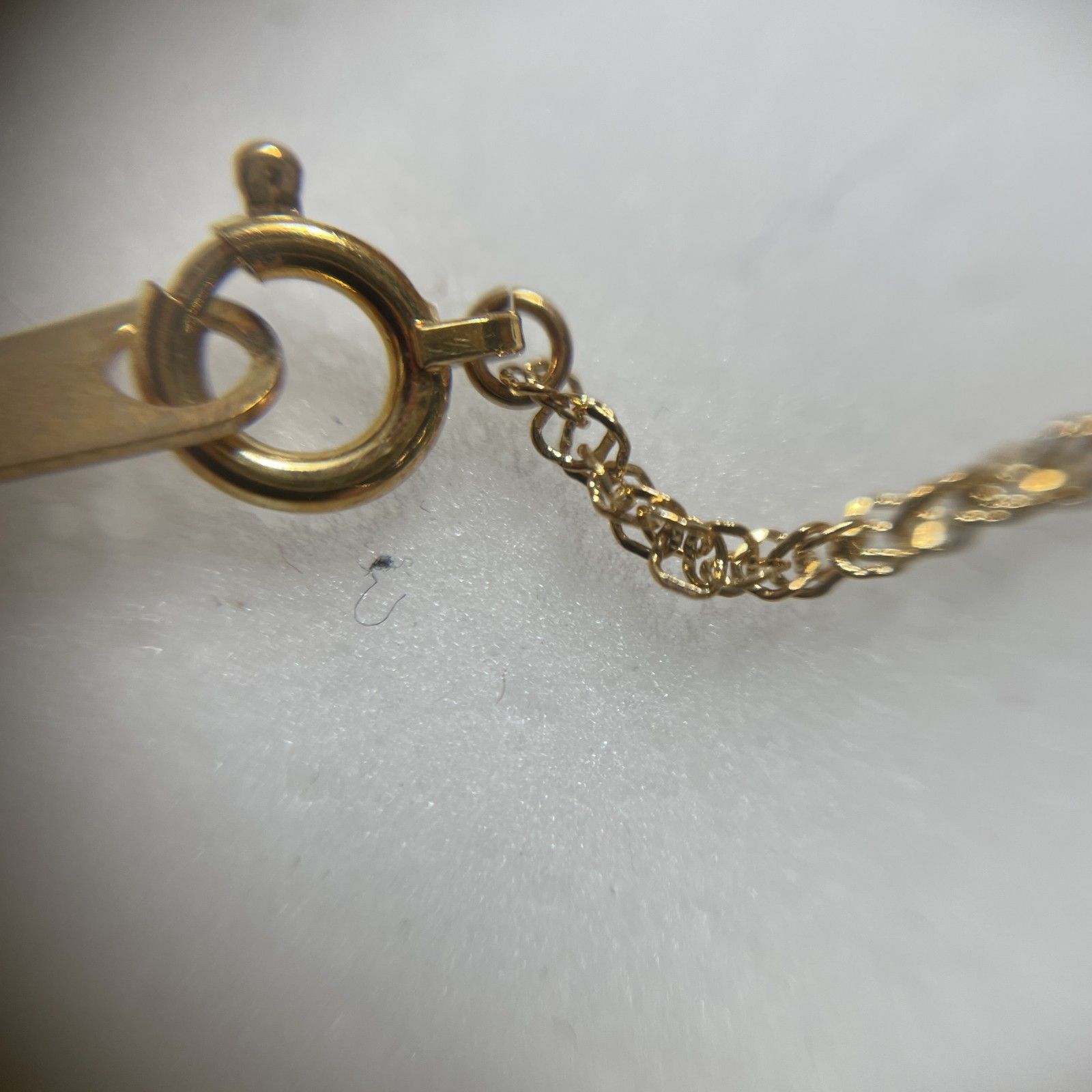 k18刻印ありツイストリングネックレス