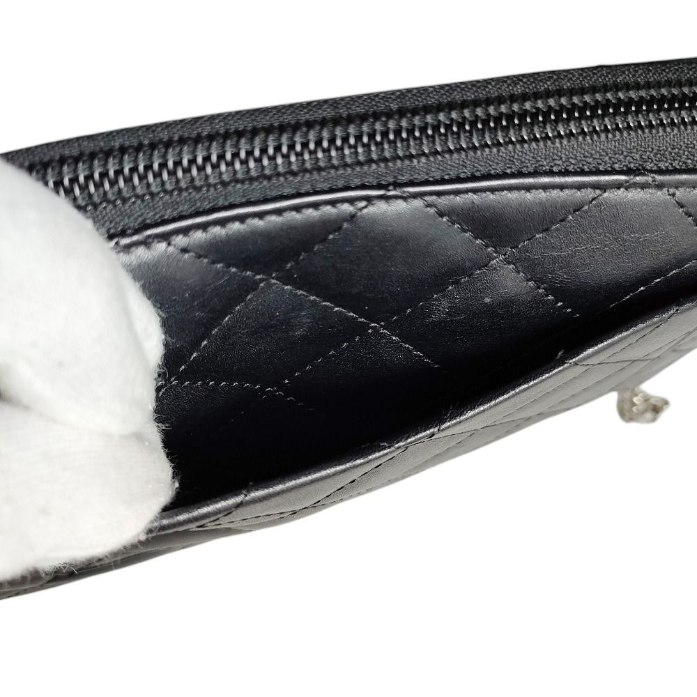良品 CHANEL シャネル レザー カンボンライン オーガナイザー ココ