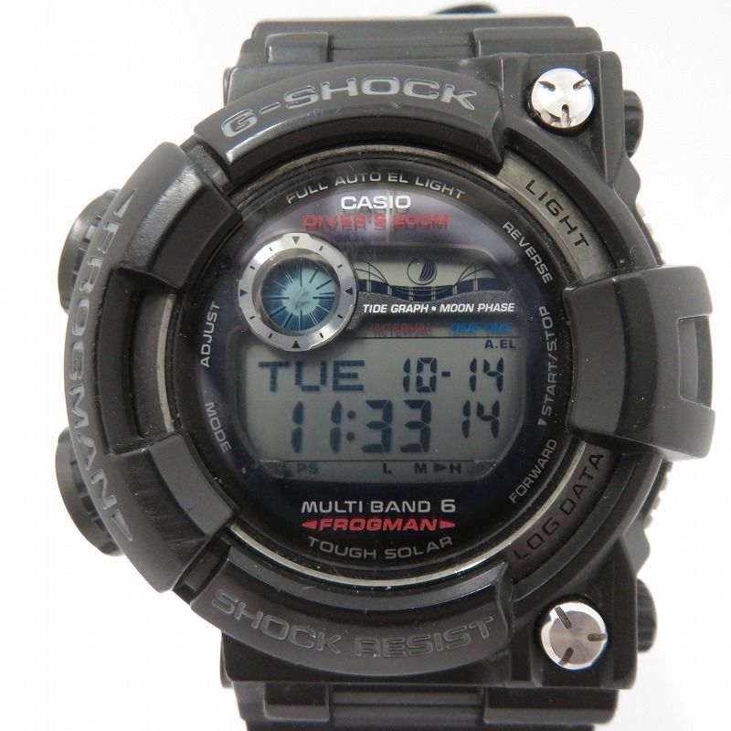 瀬戸大橋店 G-SHOCK | ジーショック デジタル 電波ソーラー 腕時計 FROGMAN GWF-1000-1 ブラック 131