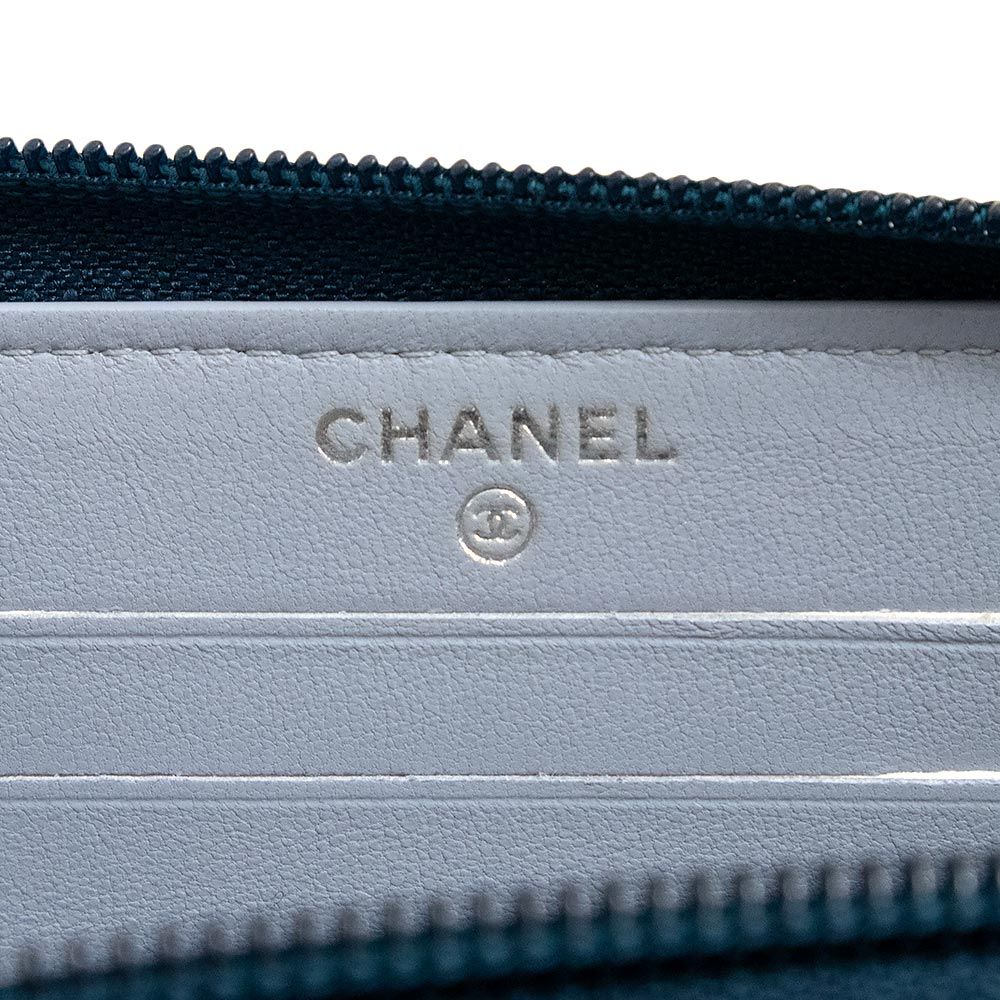 シャネル ボーイシャネル メッシュ ミディアム ラウンドファスナー  