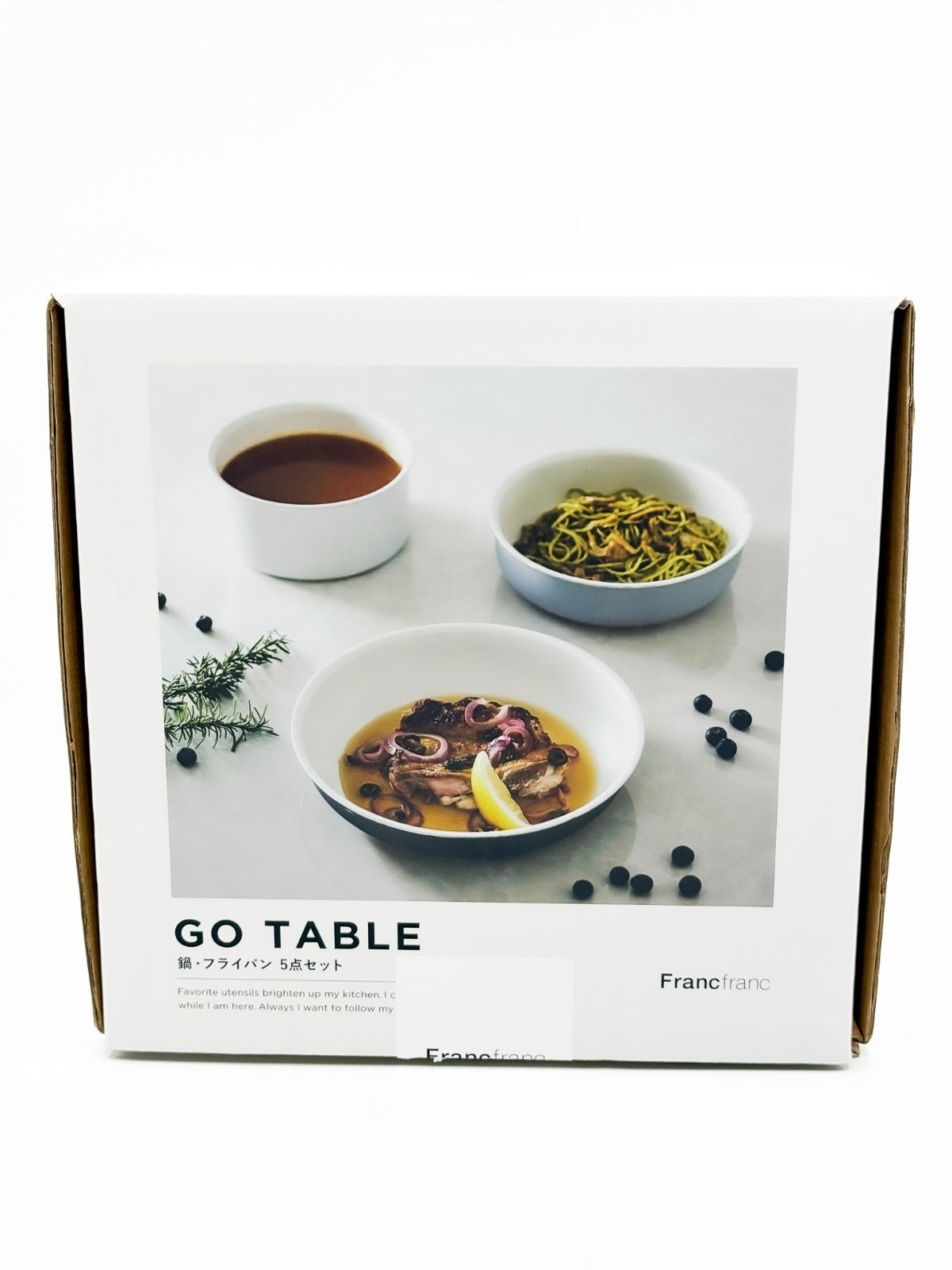 新品未使用　Francfranc GO TABLE　鍋　フライパン　 5点セット GO TABLE 鍋・フライパンベーシック5点セットマルチ