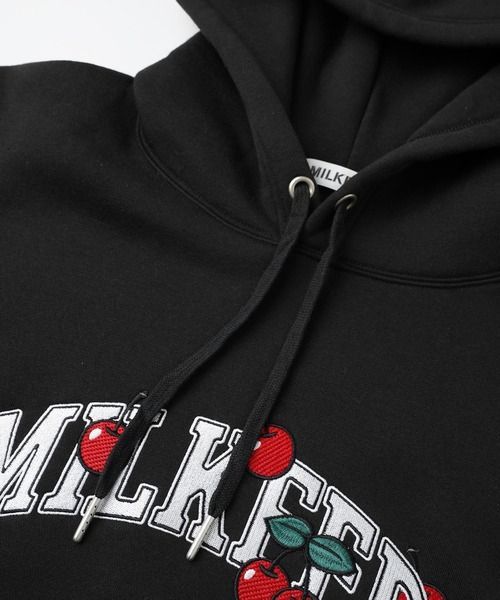 スウェット パーカー ミルクフェド MILKFED CHERRY COLLEGE LOGO