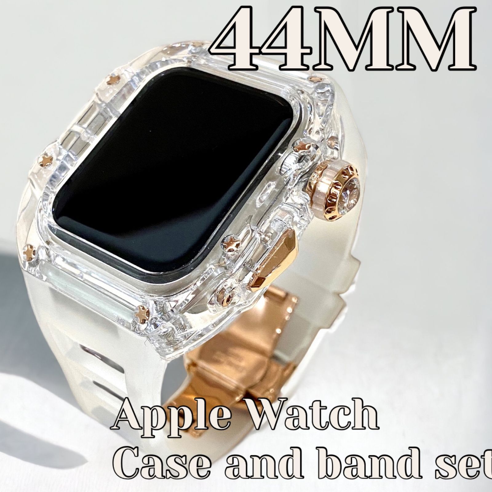 Apple Watch カバー SE2 アップルウォッチケース 44㎜ グレー