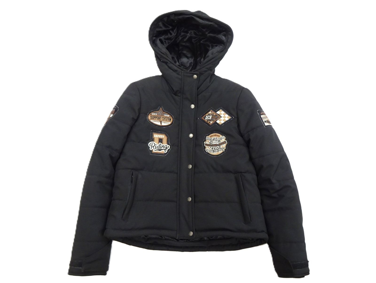 DEGNER デグナー Frau バイク ジャケット ワッペン ライダース ブラック レディース L プロテクター
