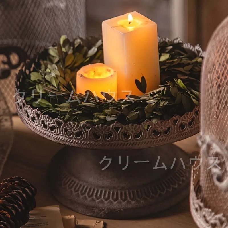 ヴィンテージ　燭台金属製キャンドルスタンド 2本セット 燭台 蝋燭立て キャンドルスタンド 2 個燭台メタル クリスタル