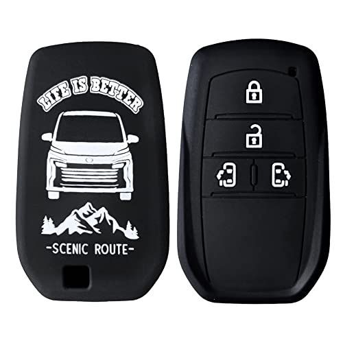 Suity トヨタ 新型 VOXY 90系 ノア ヴォクシー 専用設計 傷防止に最適 スマートキー用 シリコン キーカバー キーケース ブラック