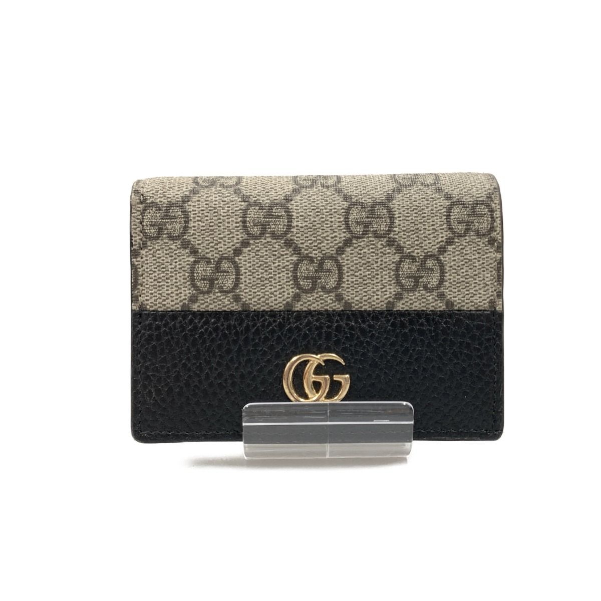 〇〇GUCCI グッチ GGマーモント GGスプリーム ミニウォレット 二つ折り財布 658610 ベージュ x 財布 - メルカリ