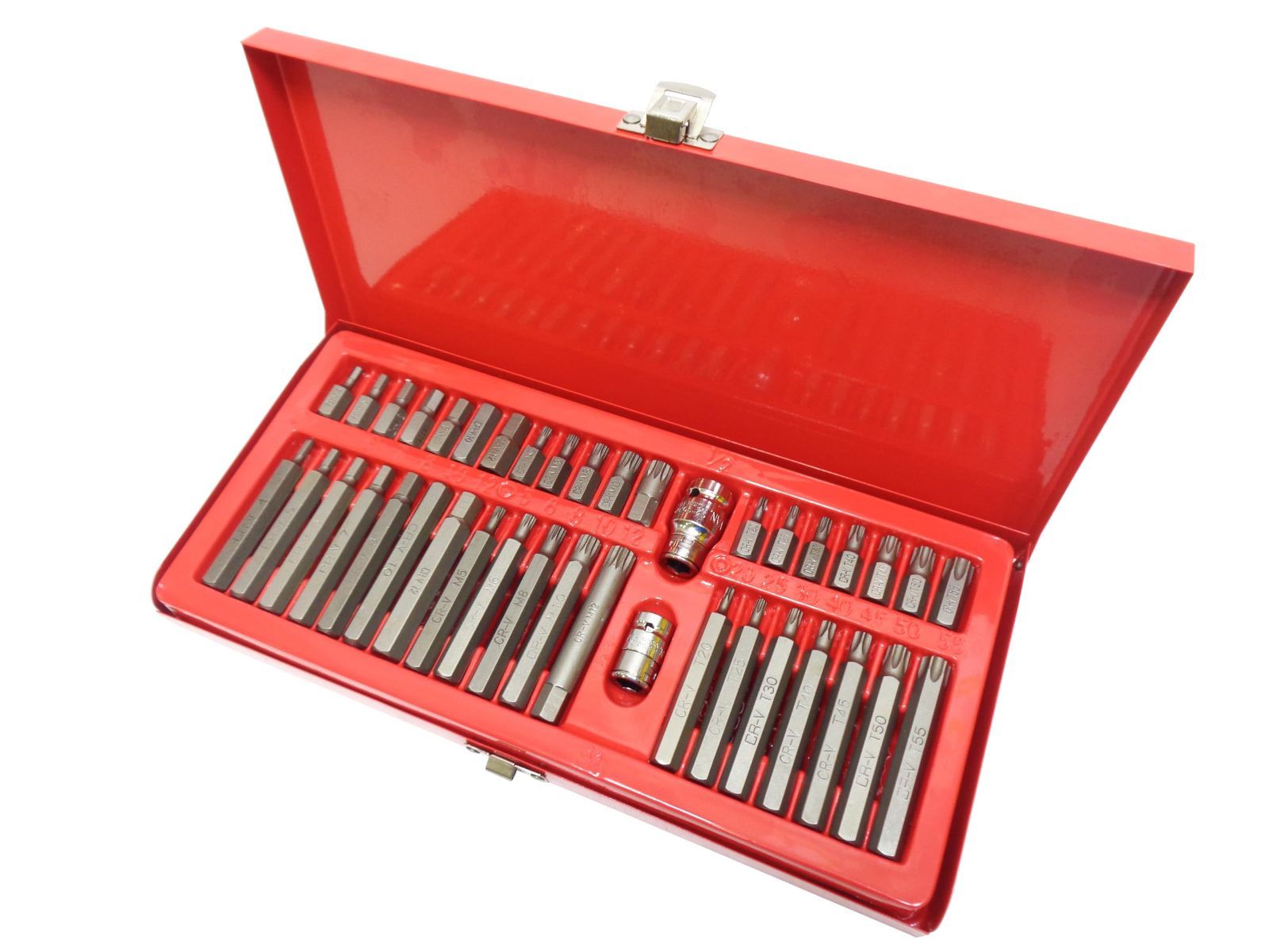 ビットセット トルクスビット 星型 花型 ヘックスビット ヘキサゴン 6角 トリプルスクエア 12角 ビットアダプター付 ソケットセット