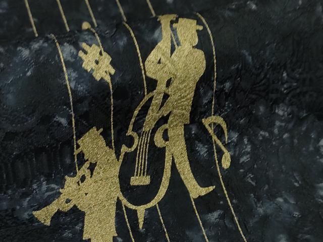 平和屋本店□極上 男性 訪問着 バンド ピアノ ドラム トランペット