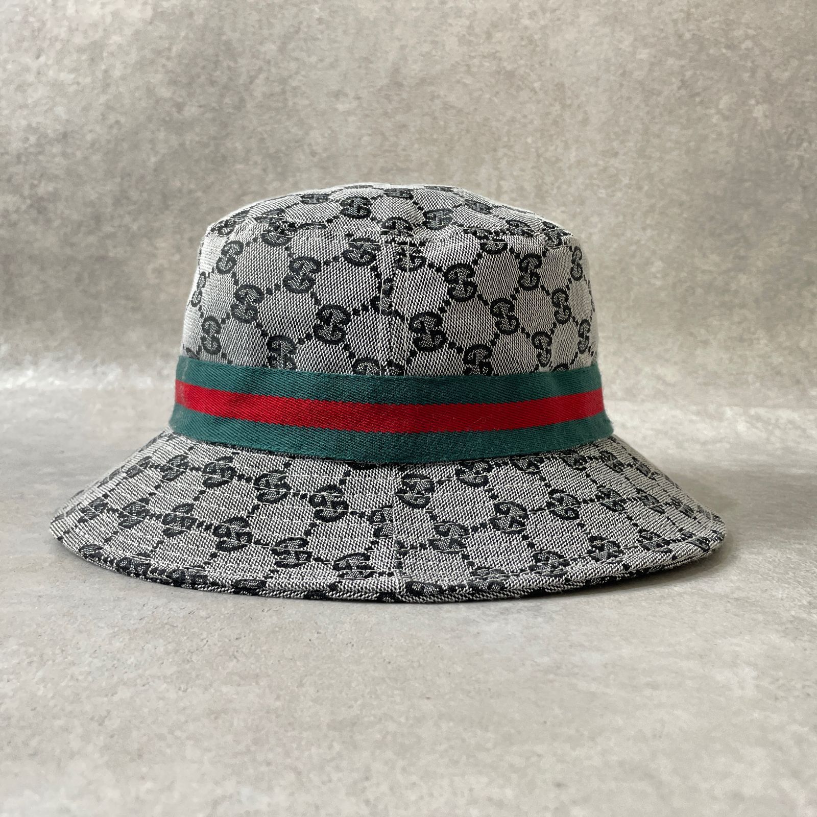 GUCCI レディースバケットハット GGパターン ヴィンテージ GUCCI VINTAGE ITALY製 シェリーライン GGパターン バケット