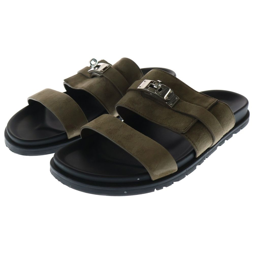 HERMES エルメス Jackson ジャクソン ケリー レザーサンダル ベージュ