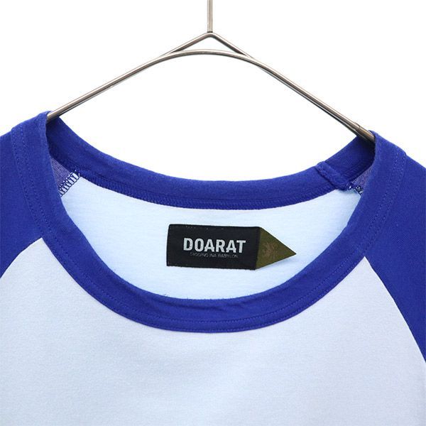 ドゥアラット プリント 半袖 Tシャツ ブルー系 DOARAT ラグラン メンズ