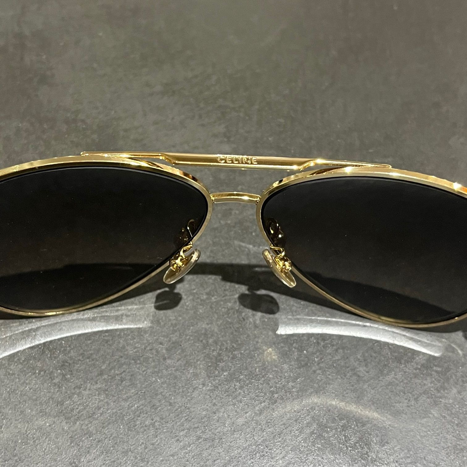 美品 CELINE CL40062U 30S アビエーター ティアドロップ メタル