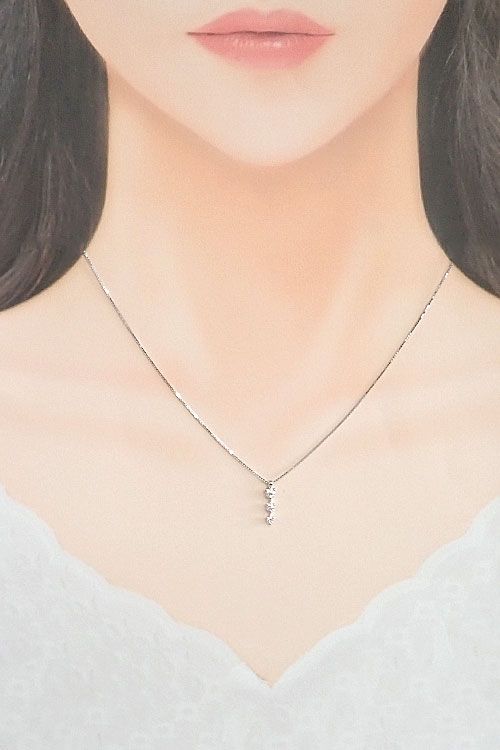 タサキ ダイヤモンド ネックレス K18ホワイトゴールド TASAKI