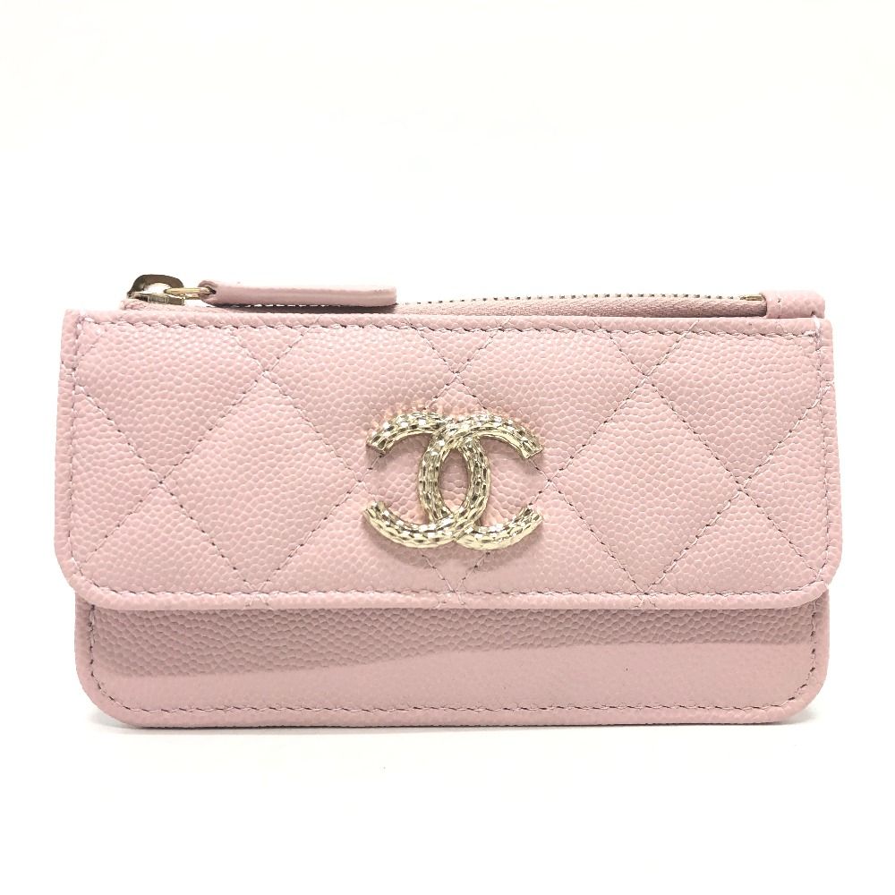 CHANEL シャネル コインケース マトラッセ ココマーク キャビア