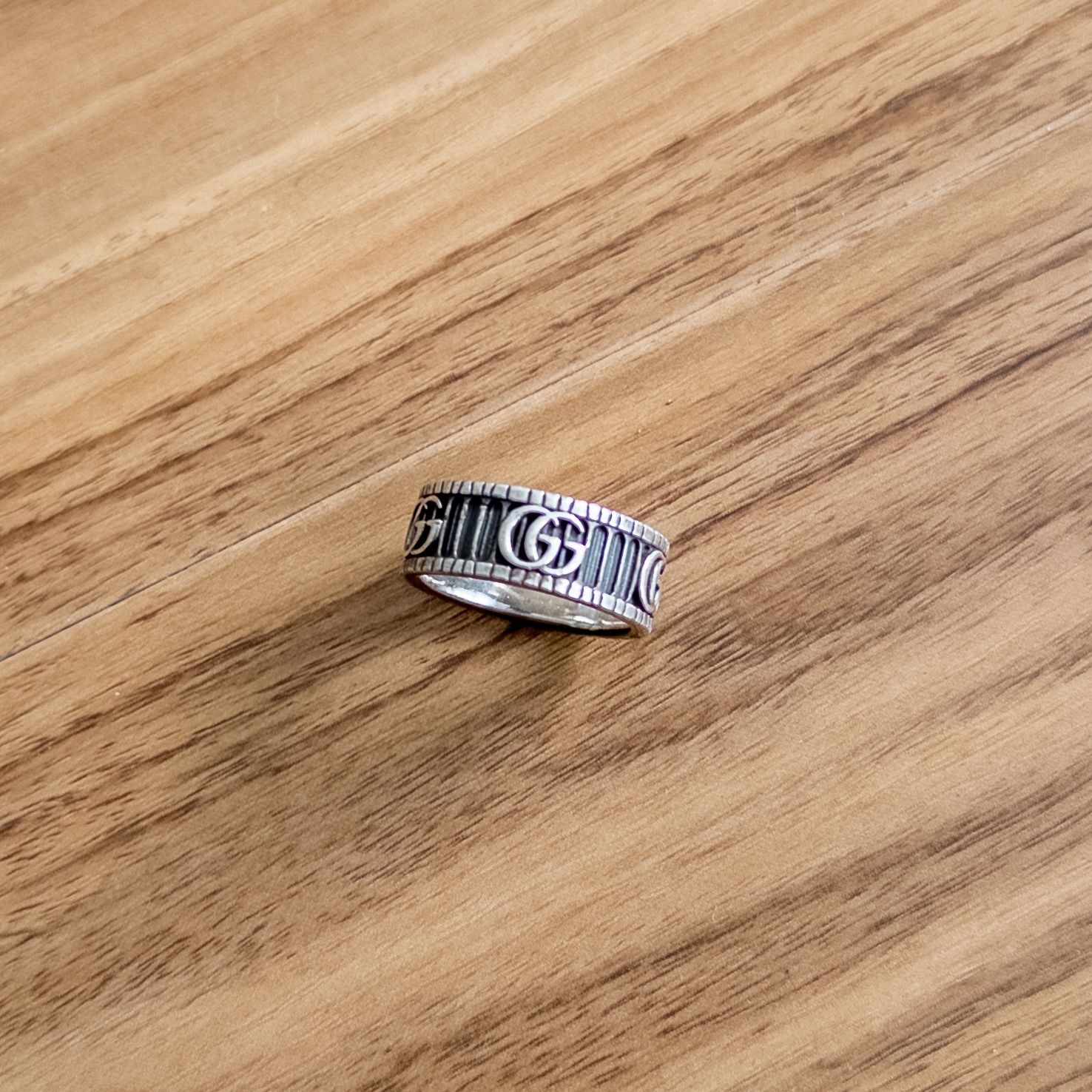 美品】GUCCI グッチ リング シルバーリング GGマーモント 14号