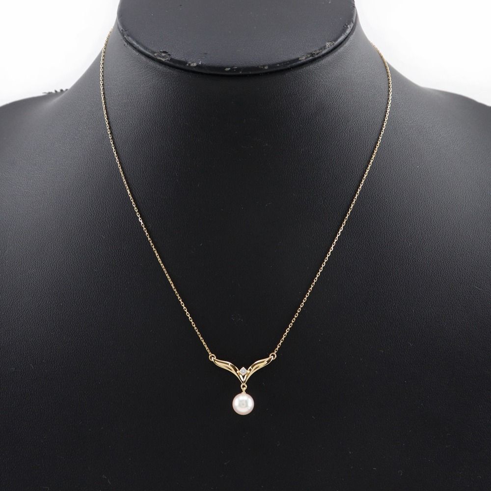 MIKIMOTO 真珠 K18 ネックレス7.2ミリ MIKIMOTO ミキモト ペンダントネックレス 18金 パール 真珠