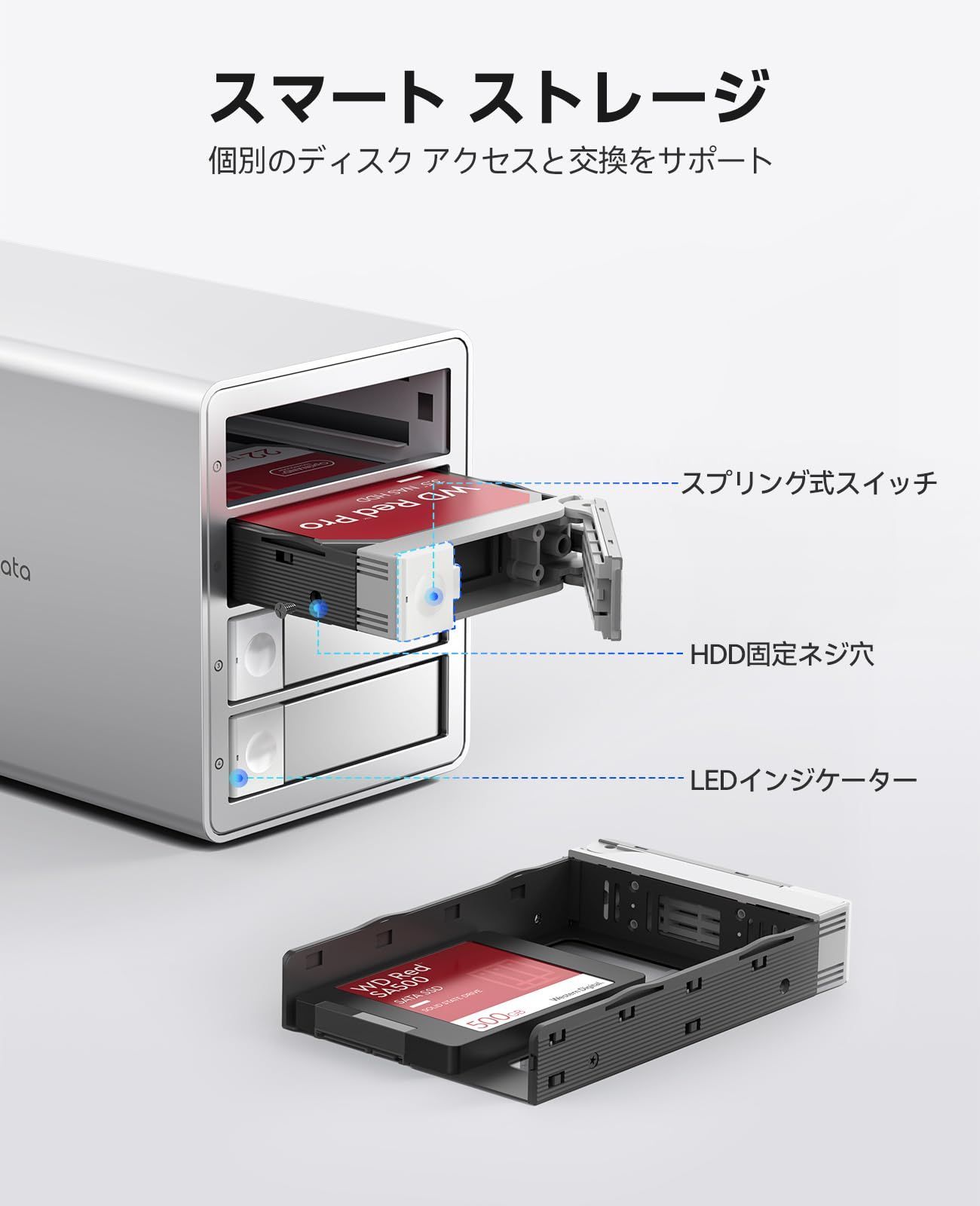 2.5|3.5インチ 冷却ファン搭載