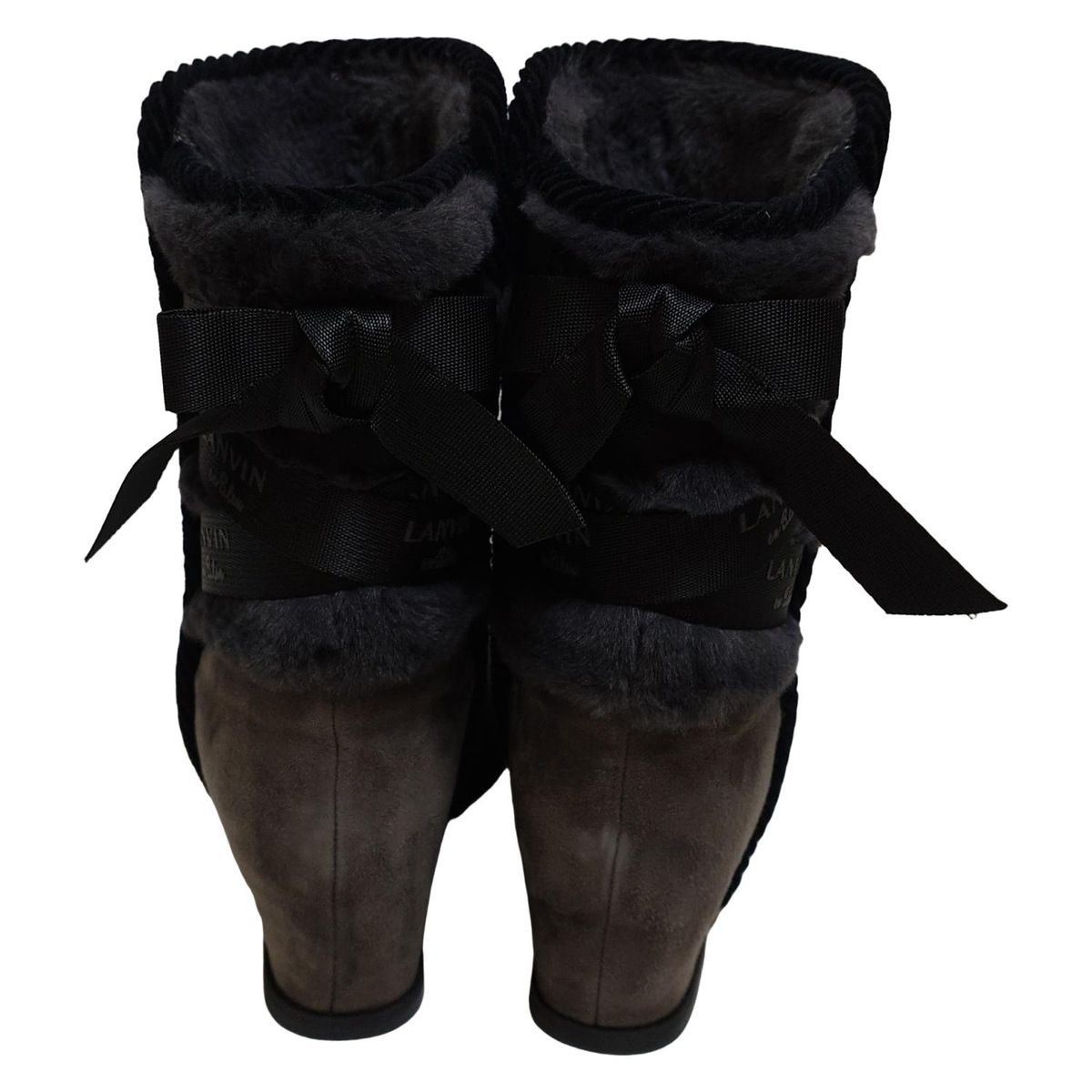 LANVIN en Bleu ランバンオンブルー ショートブーツ 23 レディース - グレー KIN-KAAI_COM