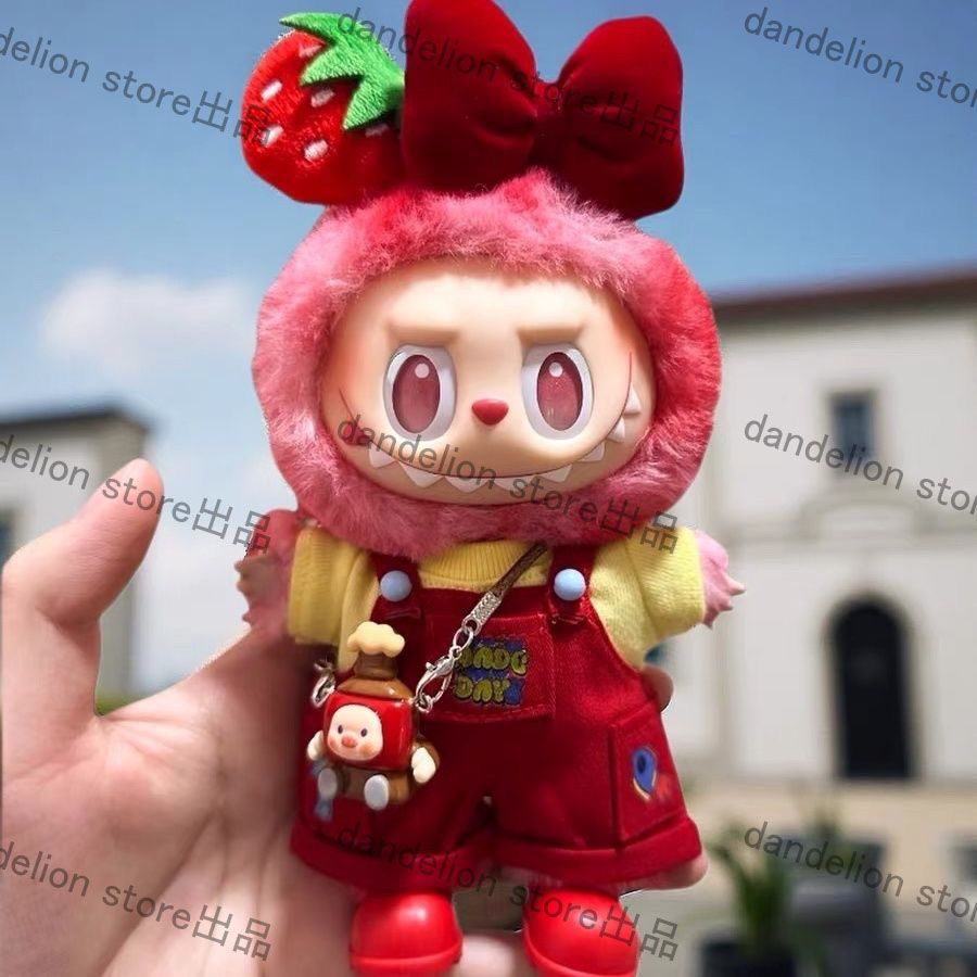 ラブブLabu用 ぬいぐるみ服 いちごイチゴ苺 レッド かわいい