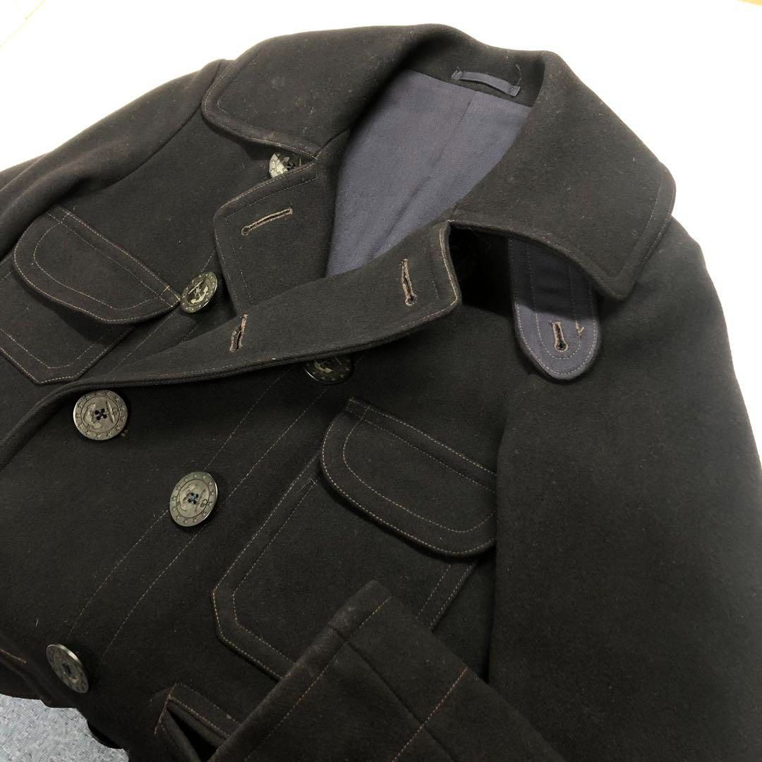 ウエストトゥワイス ウールコート ネイビー メンズS相当